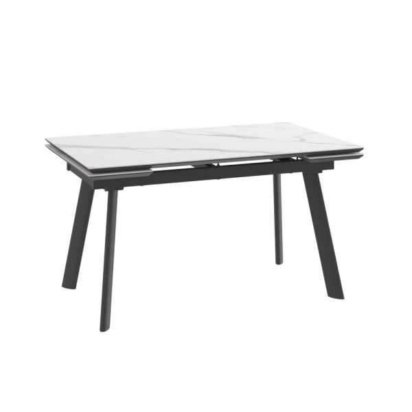 Стол MILANA FOUR-140, раздвижной 140(30+30)x85, CALAKATTA ST CER/ЧЕРНЫЙ